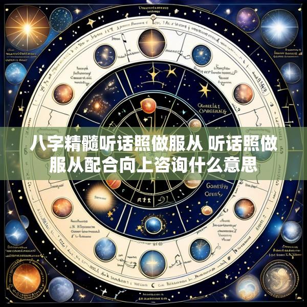 八字精髓听话照做服从 听话照做服从配合向上咨询什么意思