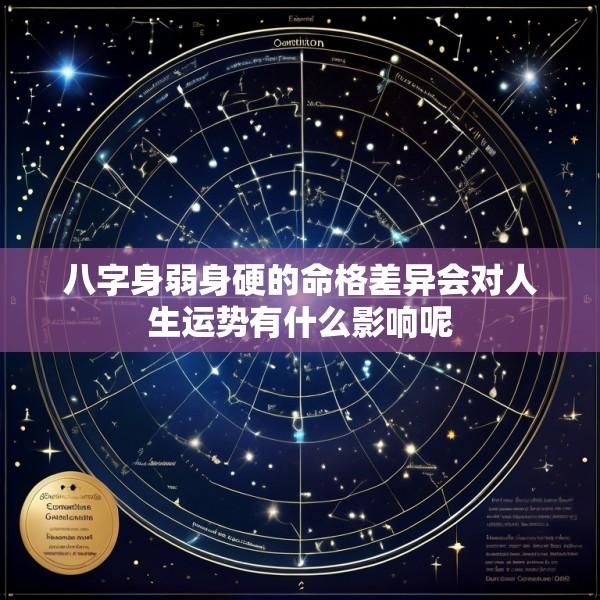 八字身弱身硬的命格差异会对人生运势有什么影响呢