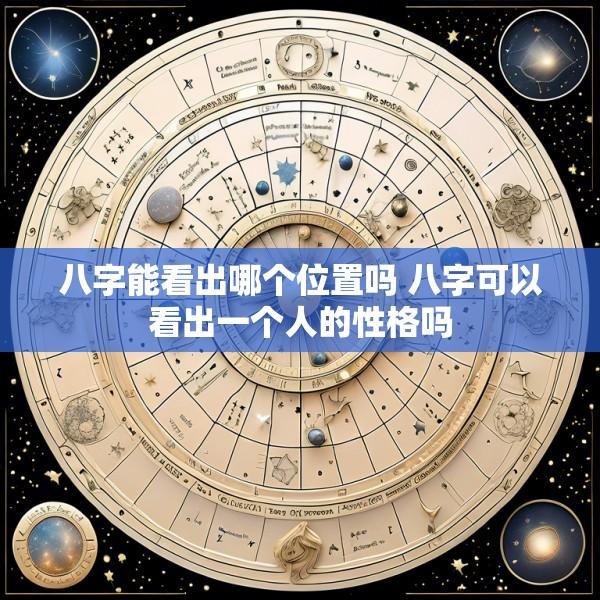 八字能看出哪个位置吗 八字可以看出一个人的性格吗