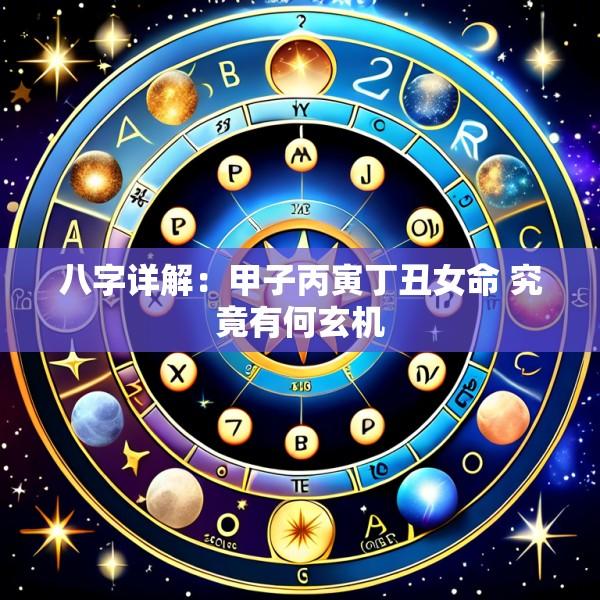 八字详解：甲子丙寅丁丑女命 究竟有何玄机