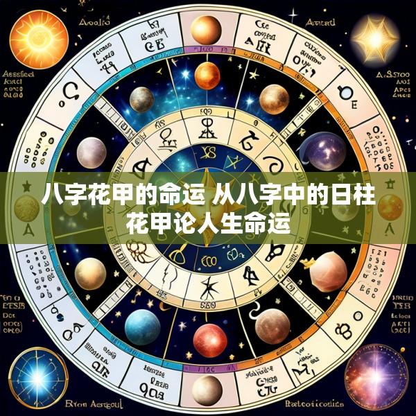 八字花甲的命运 从八字中的日柱花甲论人生命运