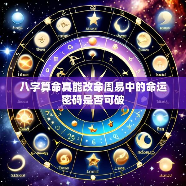 八字算命真能改命周易中的命运密码是否可破