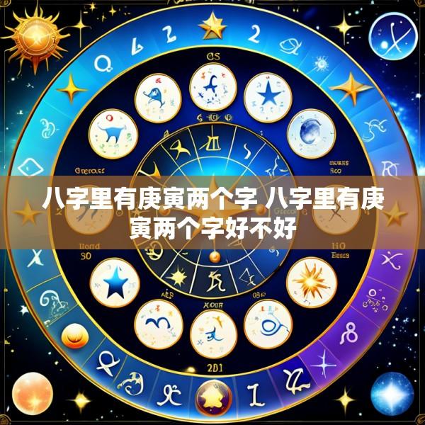 八字里有庚寅两个字 八字里有庚寅两个字好不好