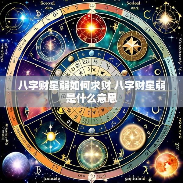 八字财星弱如何求财 八字财星弱是什么意思