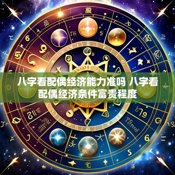 八字看配偶经济能力准吗 八字看配偶经济条件富贵程度