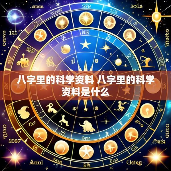八字里的科学资料 八字里的科学资料是什么