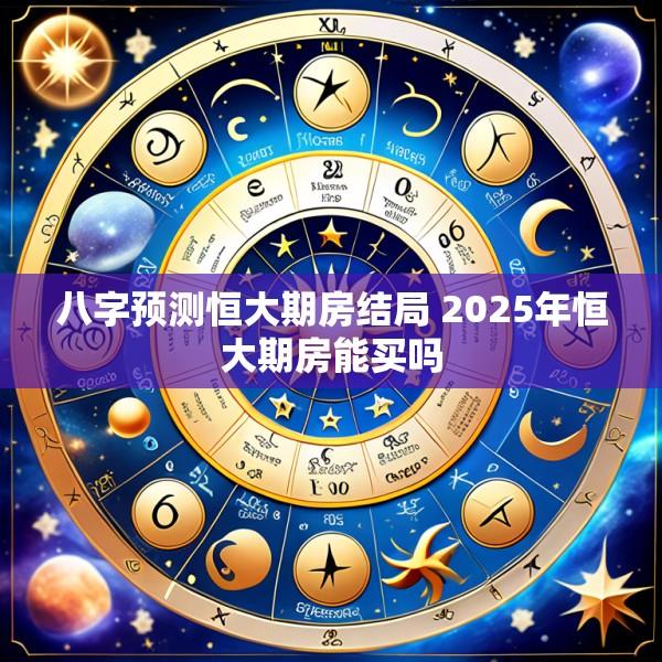 八字预测恒大期房结局 2025年恒大期房能买吗