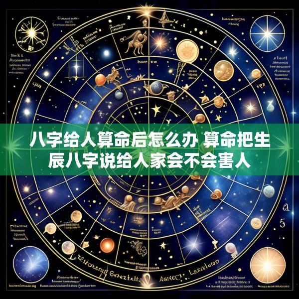 八字给人算命后怎么办 算命把生辰八字说给人家会不会害人