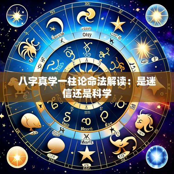 八字真学一柱论命法解读：是迷信还是科学
