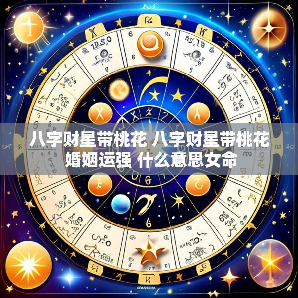 八字财星带桃花 八字财星带桃花 婚姻运强 什么意思女命