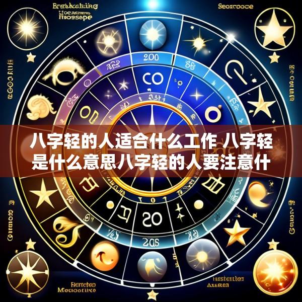 八字轻的人适合什么工作 八字轻是什么意思八字轻的人要注意什么