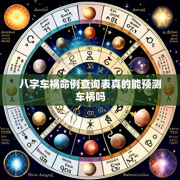 八字车祸命例查询表真的能预测车祸吗