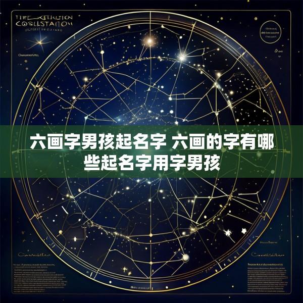 六画字男孩起名字 六画的字有哪些起名字用字男孩