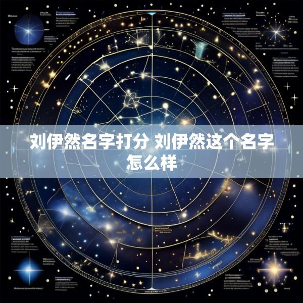 刘伊然名字打分 刘伊然这个名字怎么样