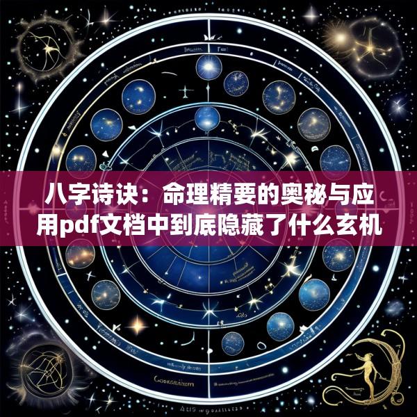 八字诗诀：命理精要的奥秘与应用pdf文档中到底隐藏了什么玄机