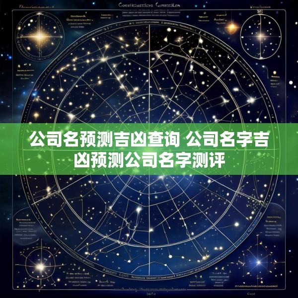 公司名预测吉凶查询 公司名字吉凶预测公司名字测评