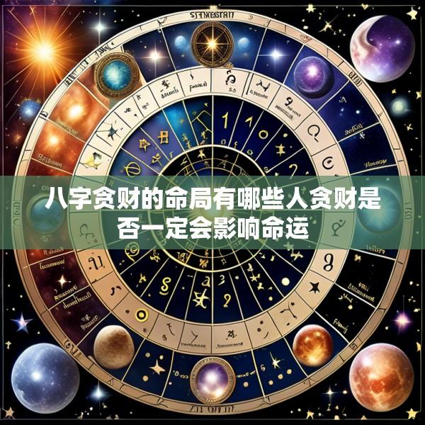 八字贪财的命局有哪些人贪财是否一定会影响命运