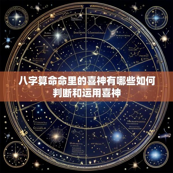 八字算命命里的喜神有哪些如何判断和运用喜神
