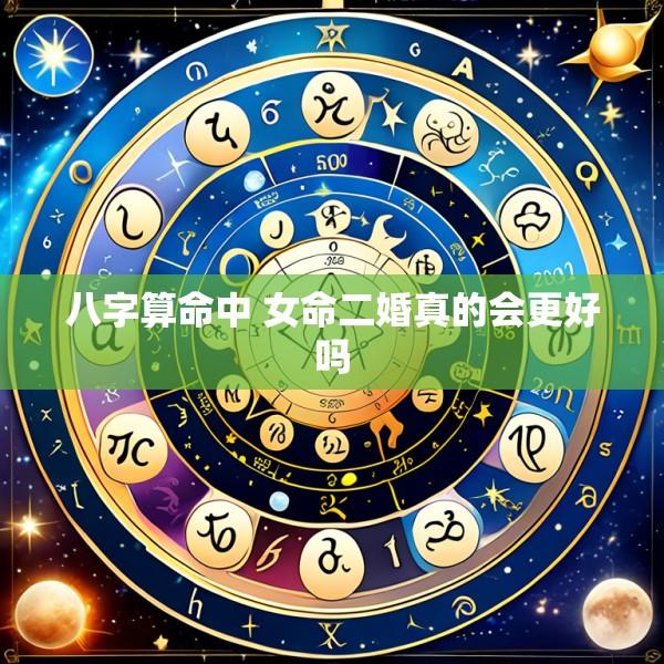 八字算命中 女命二婚真的会更好吗