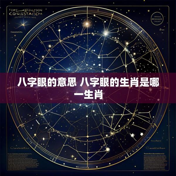 八字眼的意思 八字眼的生肖是哪一生肖