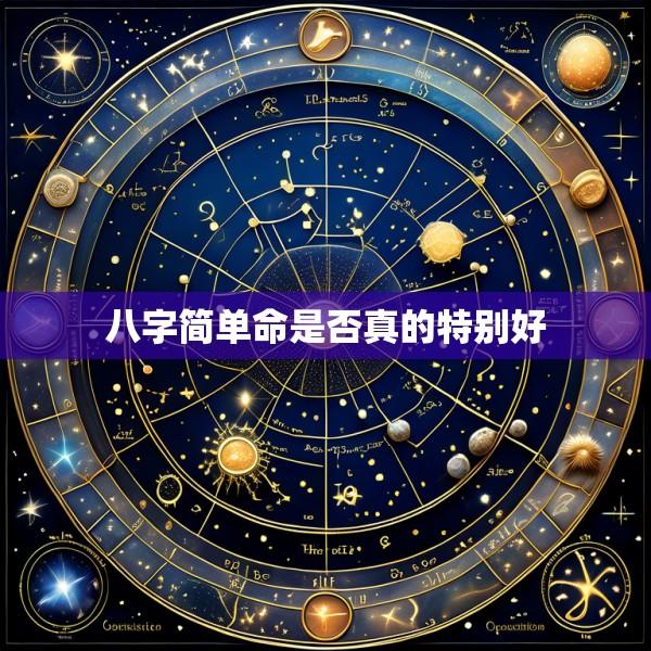 八字简单命是否真的特别好