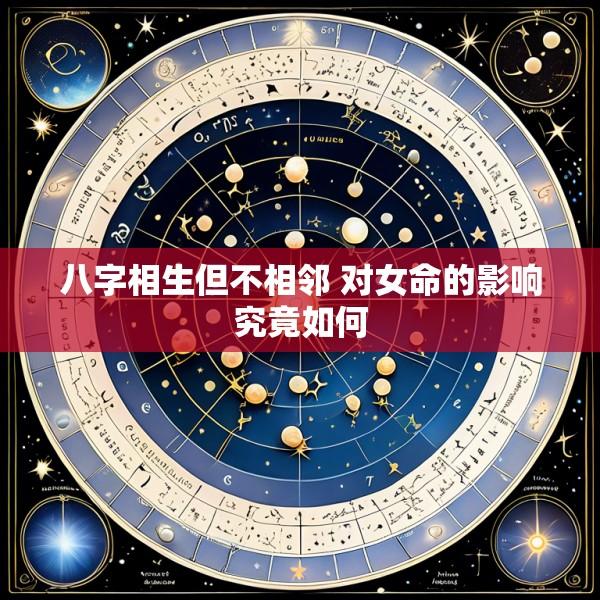 八字相生但不相邻 对女命的影响究竟如何