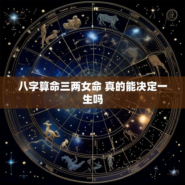 八字算命三两女命 真的能决定一生吗