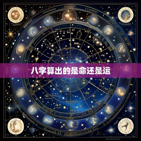 八字算出的是命还是运