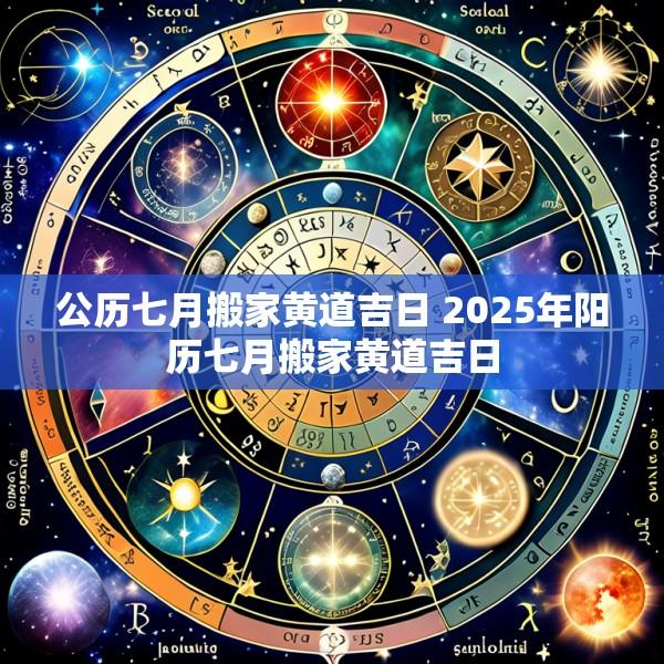 公历七月搬家黄道吉日 2025年阳历七月搬家黄道吉日