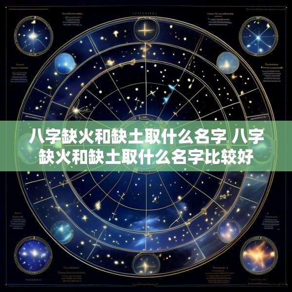 八字缺火和缺土取什么名字 八字缺火和缺土取什么名字比较好