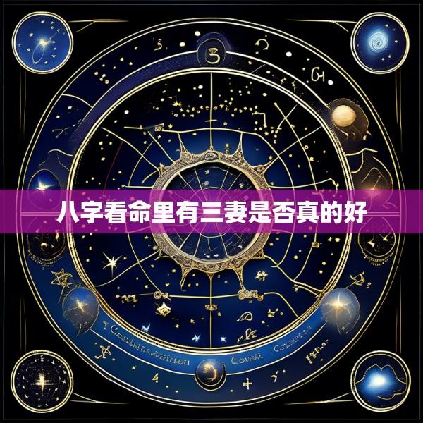八字看命里有三妻是否真的好