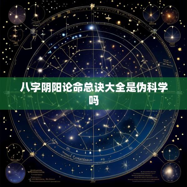 八字阴阳论命总诀大全是伪科学吗