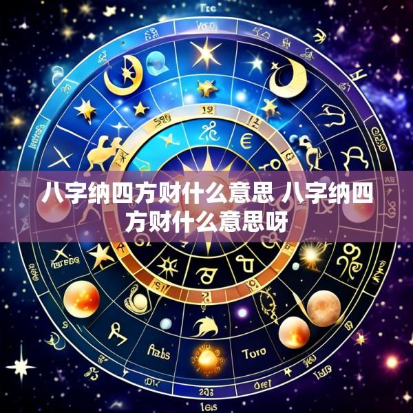 八字纳四方财什么意思 八字纳四方财什么意思呀