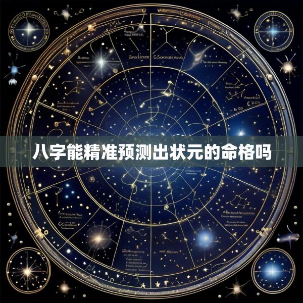 八字能精准预测出状元的命格吗