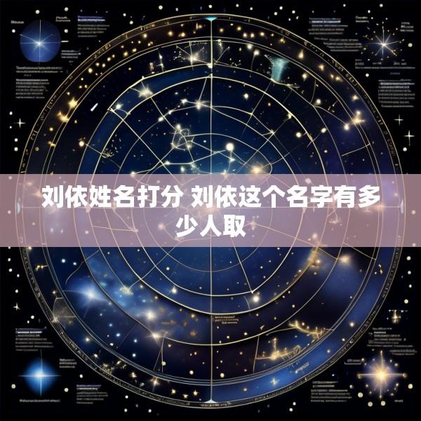 刘依姓名打分 刘依这个名字有多少人取