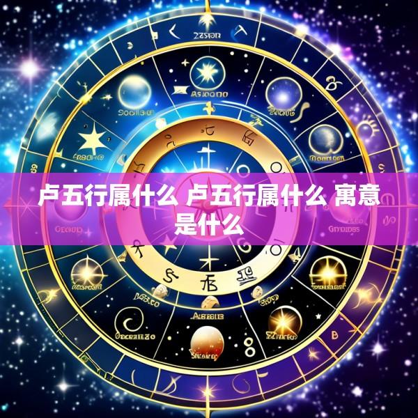 卢五行属什么 卢五行属什么 寓意是什么