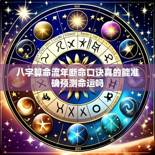 八字算命流年断命口诀真的能准确预测命运吗