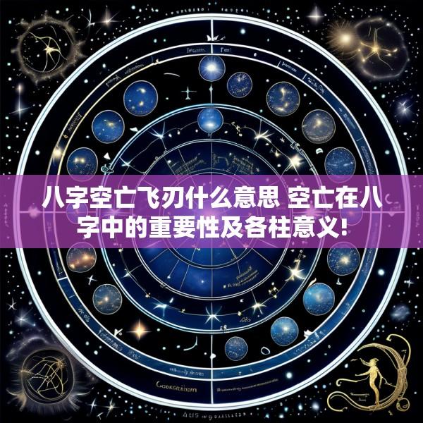 八字空亡飞刃什么意思 空亡在八字中的重要性及各柱意义!