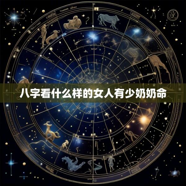 八字看什么样的女人有少奶奶命