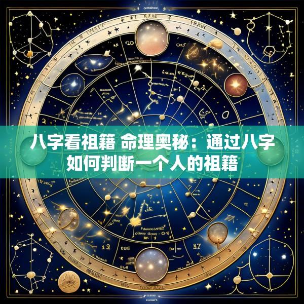 八字看祖籍 命理奥秘：通过八字如何判断一个人的祖籍