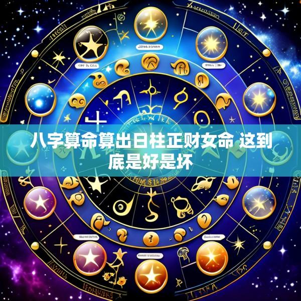 八字算命算出日柱正财女命 这到底是好是坏