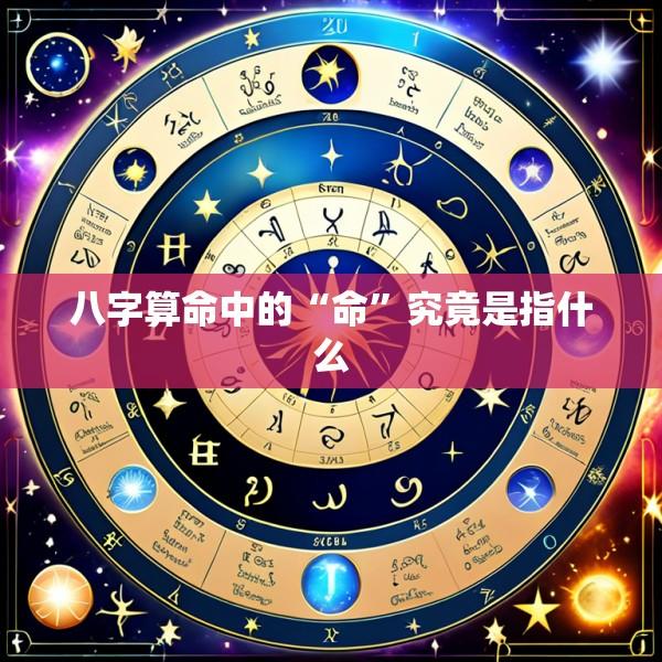 八字算命中的“命”究竟是指什么