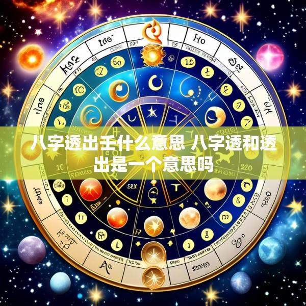 八字透出壬什么意思 八字透和透出是一个意思吗