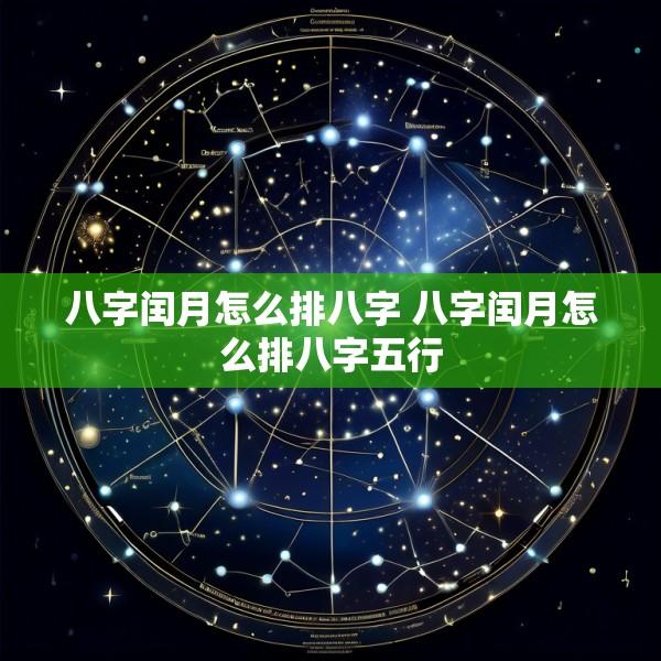 八字闰月怎么排八字 八字闰月怎么排八字五行