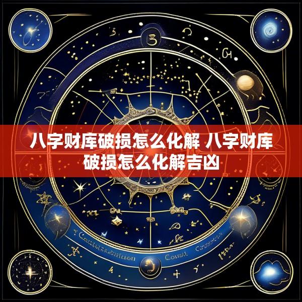 八字财库破损怎么化解 八字财库破损怎么化解吉凶