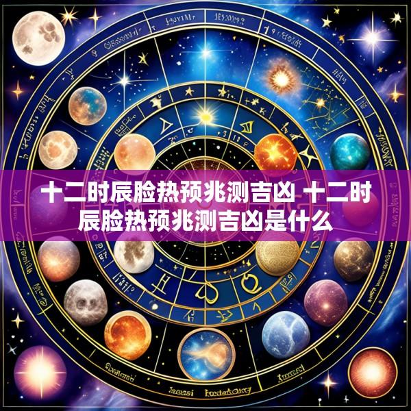 十二时辰脸热预兆测吉凶 十二时辰脸热预兆测吉凶是什么
