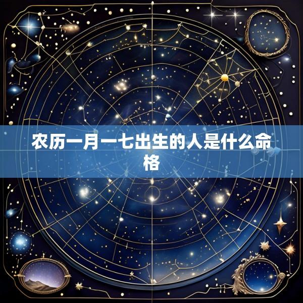 农历一月一七出生的人是什么命格