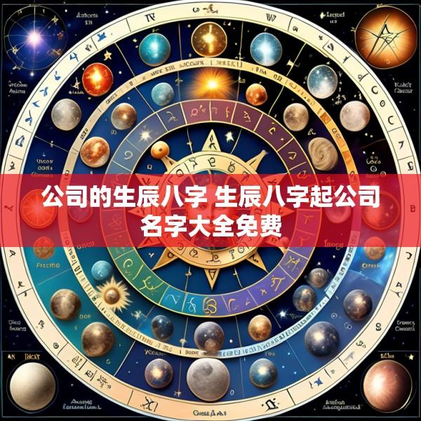 公司的生辰八字 生辰八字起公司名字大全免费
