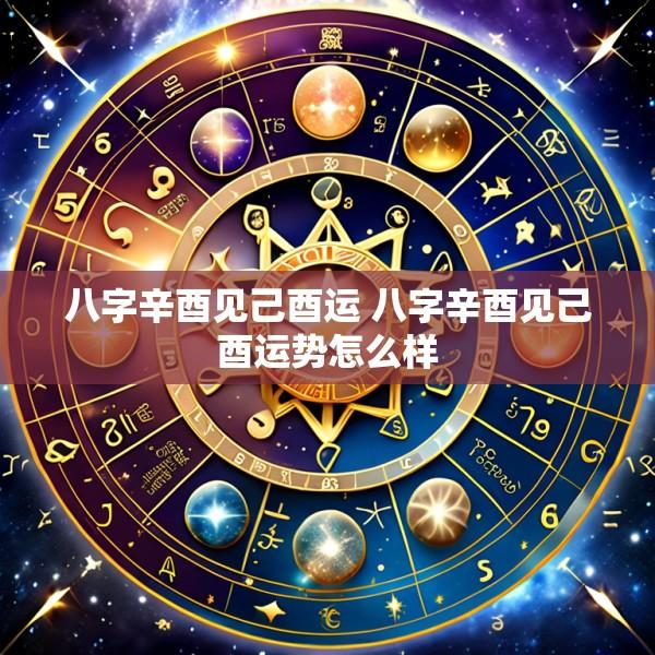 八字辛酉见己酉运 八字辛酉见己酉运势怎么样