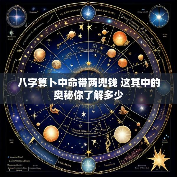 八字算卜中命带两兜钱 这其中的奥秘你了解多少